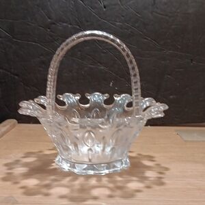 Elegant Clear Glass Basket